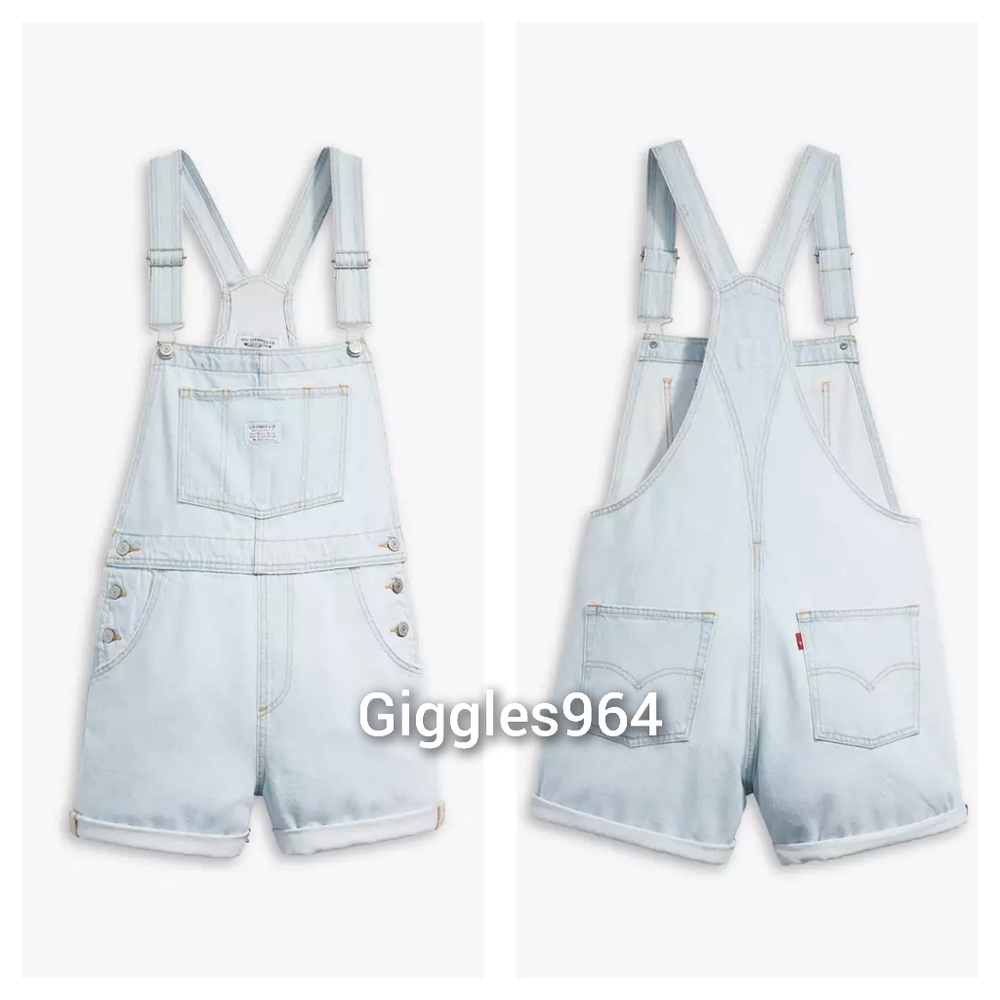 LEVI'S Shortalls Jean Short Overalls Jumpsuit